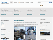 Tablet Screenshot of maus-gmbh.com